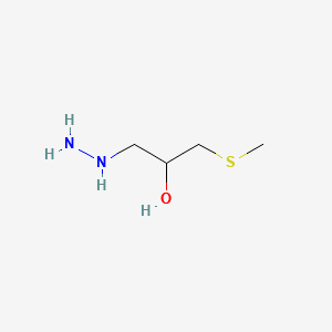 1-Hydrazino-3-(methylthio)propan-2-ol structure, CAS 14359-97-8