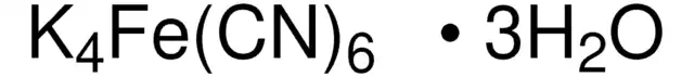 Potassium ferrocyanide trihyrate structure, CAS 14459-95-1