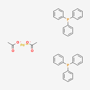 Bis(triphenylphosphinepalladium) acetate structure, CAS 14588-08-0