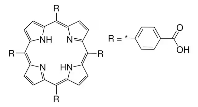 meso-Tetra(4-carboxyphenyl)porphine structure, CAS 14609-54-2