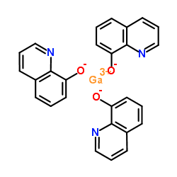 Gallium 8-hydroxyquinolinate structure, CAS 14642-34-3