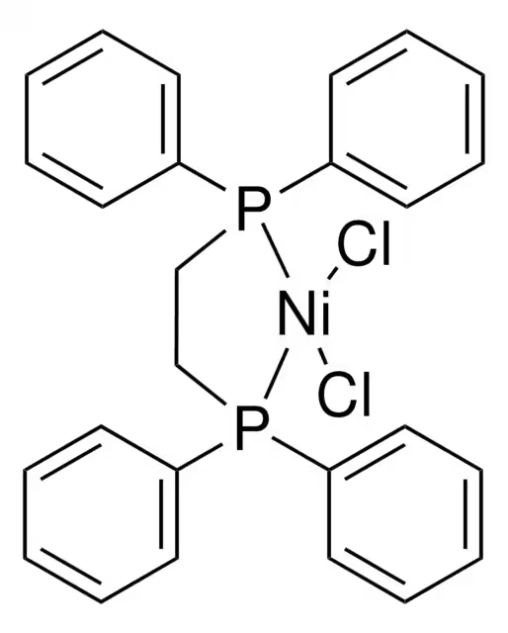 1,2-Bis(diphenylphosphino)ethane nickel(II) chloride structure, CAS 14647-23-5