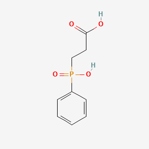3-Hydroxyphenylphosphinyl-propanoic acid structure, CAS 14657-64-8