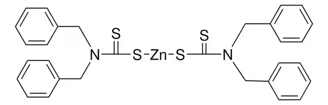 Zinc dibenzyldithiocarbamate structure, CAS 14726-36-4