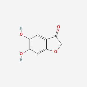 5,6-Dihydroxybenzofuran-3-one structure, CAS 14771-00-7