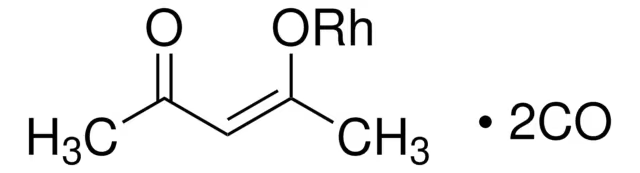 Dicarbonylacetylacetonato rhodium(I) structure, CAS 14874-82-9