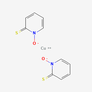 Bis(1-hydroxy-1H-pyridine-2-thionato-O,S)copper structure, CAS 14915-37-8
