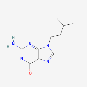 2-Amino-9-(3-methylbutyl)-3H-purin-6-one structure, CAS 15065-50-6