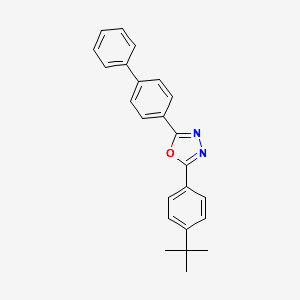 2-(4-tert-Butylphenyl)-5-(4-biphenyl)-1,3,4-oxadiazole structure, CAS 15082-28-7