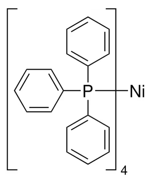 Tetrakis(triphenylphosphine)nickel structure, CAS 15133-82-1