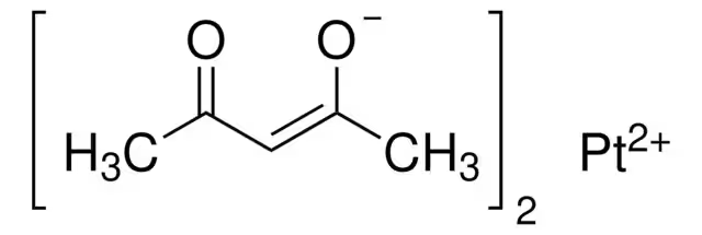 Platinum bis(acetylacetonate) structure, CAS 15170-57-7
