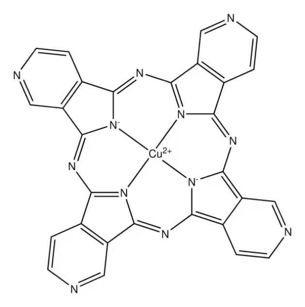 Copper(II) 4,4',4'',4'''-tetraaza-29H,31H-phthalocyanine structure, CAS 15275-52-2