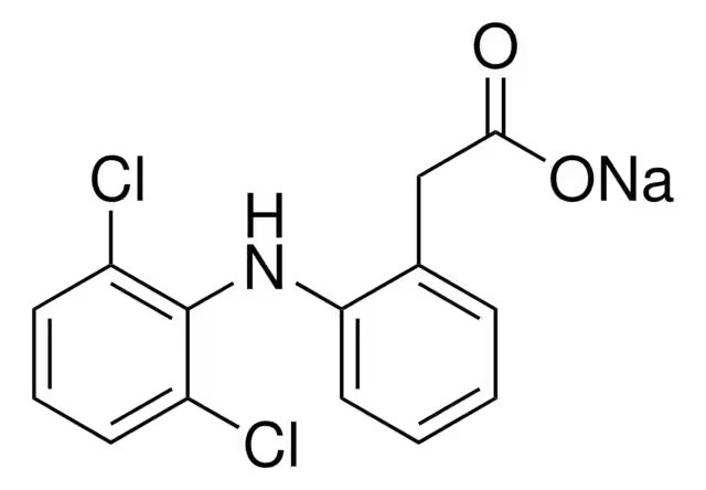 Diclofenac sodium structure, CAS 15307-79-6
