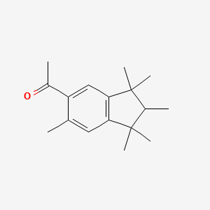 1-(1,1,2,3,3,6-Hexamethyl-2,3-dihydro-1H-inden-5-yl)ethanone structure, CAS 15323-35-0