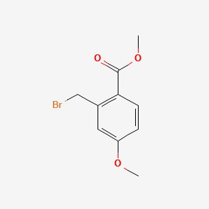 Methyl 2-(bromomethyl)-4-methoxybenzoate structure, CAS 15365-25-0