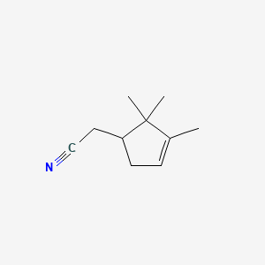 2-(2,2,3-Trimethyl-1-cyclopent-3-enyl)acetonitrile structure, CAS 15373-31-6
