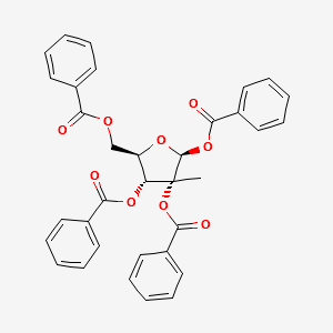 1,2,3,5-Tetra-O-benzoyl-2-C-methyl-beta-D-ribofuranose structure, CAS 15397-15-6