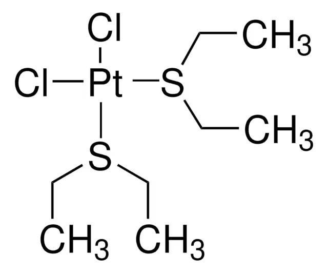 cis-Dichlorobis(diethylsulfide)platinum(II) structure, CAS 15442-57-6