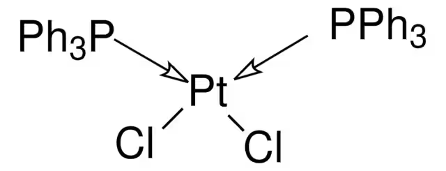 cis-Bis(triphenylphosphine)platinum(II) chloride structure, CAS 15604-36-1