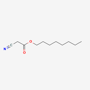 Octyl cyanoacetate structure, CAS 15666-97-4