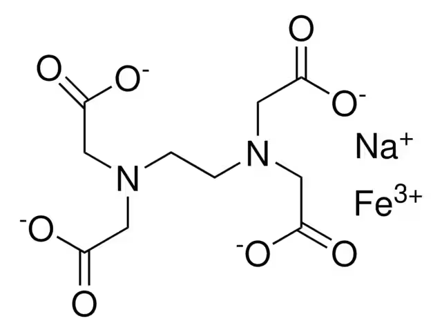 EDTA ferric sodium salt structure, CAS 15708-41-5