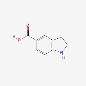 Indoline-5-carboxylic acid structure, CAS 15861-30-0