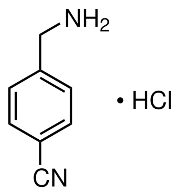 4-(Aminomethyl)benzonitrile hydrochloride structure, CAS 15996-76-6