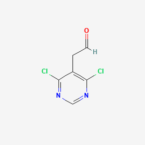 4,6-Dichloro-5-pyrimidineacetaldehyde structure, CAS 16019-33-3