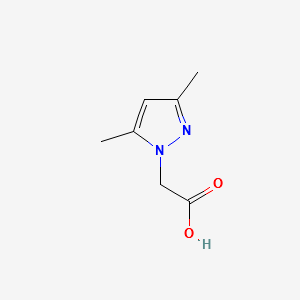 (3,5-Dimethylpyrazol-1-yl)acetic acid structure, CAS 16034-49-4