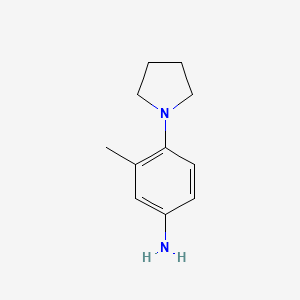 3-Methyl-4-(pyrrolidin-1-yl)aniline structure, CAS 16089-43-3