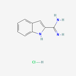 1H-Indole-2-carboximidamide, hydrochloride structure, CAS 1198283-32-7