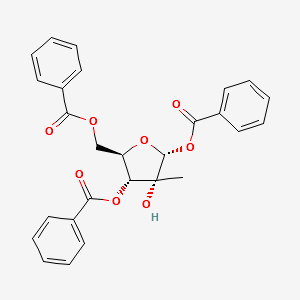 2-C-Methyl-1,3,5-tri-O-benzoyl-alpha-D-ribofuranoside structure, CAS 16434-48-3