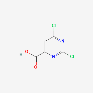 2,6-Dichloropyrimidine-4-carboxylic acid structure, CAS 16492-28-7
