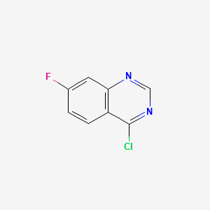4-Chloro-7-fluoroquinazoline structure, CAS 16499-62-0