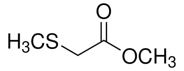Methyl (methylthio)acetate structure, CAS 16630-66-3
