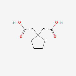 Cyclopentane-1,1-diacetic acid structure, CAS 16713-66-9
