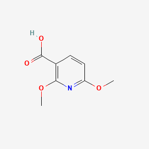 2,6-Dimethoxypyridine-3-carboxylic acid structure, CAS 16727-43-8