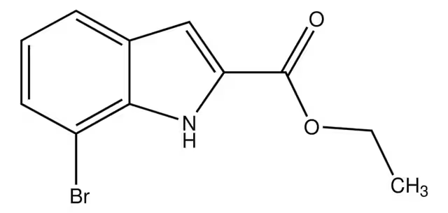 Ethyl 7-bromo-1H-indole-2-carboxylate structure, CAS 16732-69-7