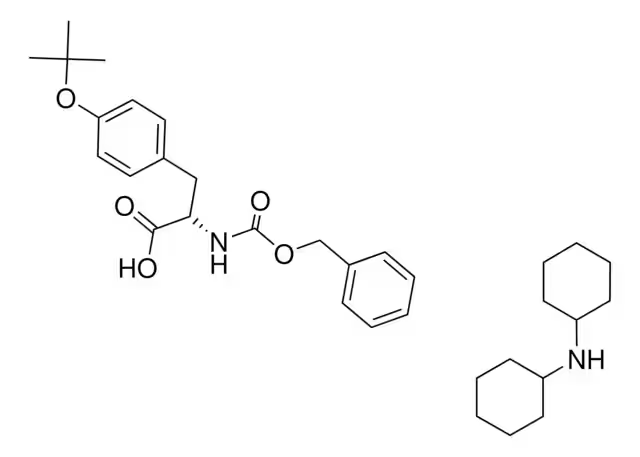N-Benzyloxycarbonyl-O-tert-butyl-L-tyrosine dicyclohexylamine salt structure, CAS 16879-90-6