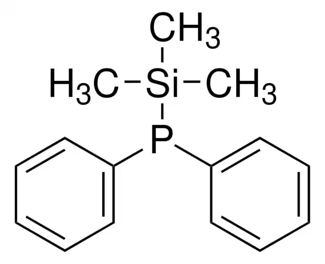 Diphenyl(trimethylsilyl)phosphine structure, CAS 17154-34-6