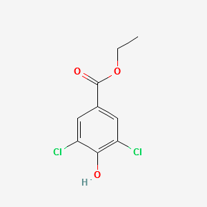 Ethyl 3,5-dichloro-4-hydroxybenzoate structure, CAS 17302-82-8