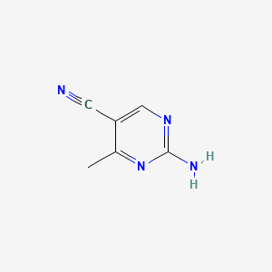 2-Amino-4-methylpyrimidine-5-carbonitrile structure, CAS 17321-97-0