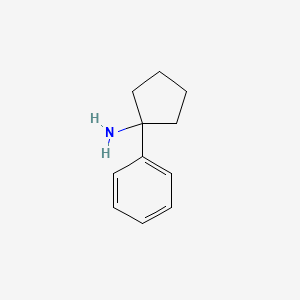 1-Phenylcyclopentylamine structure, CAS 17380-74-4