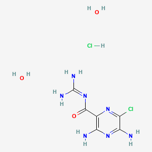 Amiloride hydrochloride dihydrate structure, CAS 17440-83-4