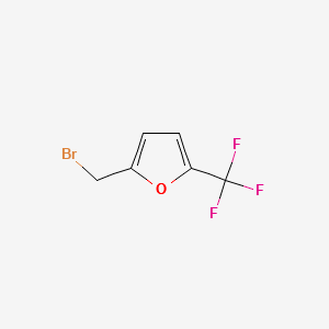 2-(Bromomethyl)-5-(trifluoromethyl)furan structure, CAS 17515-77-4