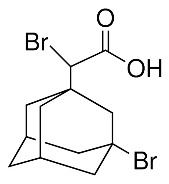 3-Bromo-1-adamantaneacetic acid structure, CAS 17768-34-2