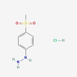 4-(Methylsulfonyl)phenylhydrazine hydrochloride structure, CAS 17852-67-4