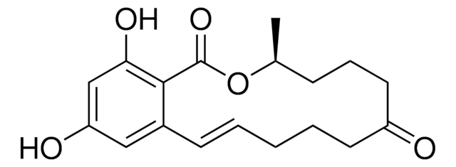 Zearalenone structure, CAS 17924-92-4