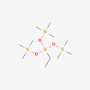 3-Ethyl-1,1,1,5,5,5-hexamethyl-3-trimethylsilanyloxy-trisiloxane structure, CAS 18030-66-5