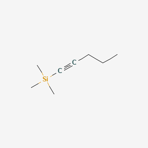 1-(Trimethylsilyl)-1-pentyne structure, CAS 18270-17-2
